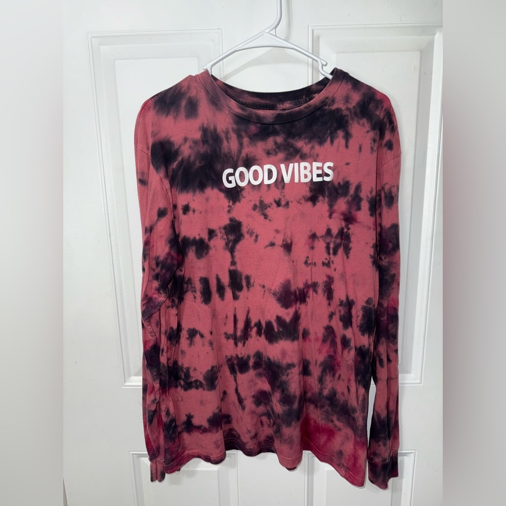 Good Vibes Tie-Dye Long Sleeve Shirt